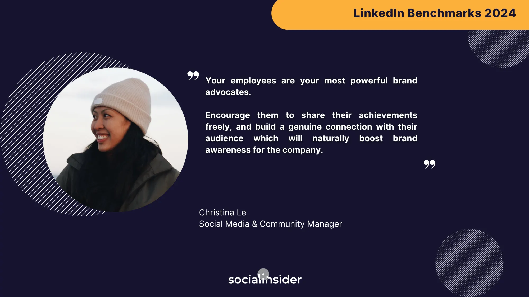 christina le quote linkedin benchmarks 2024