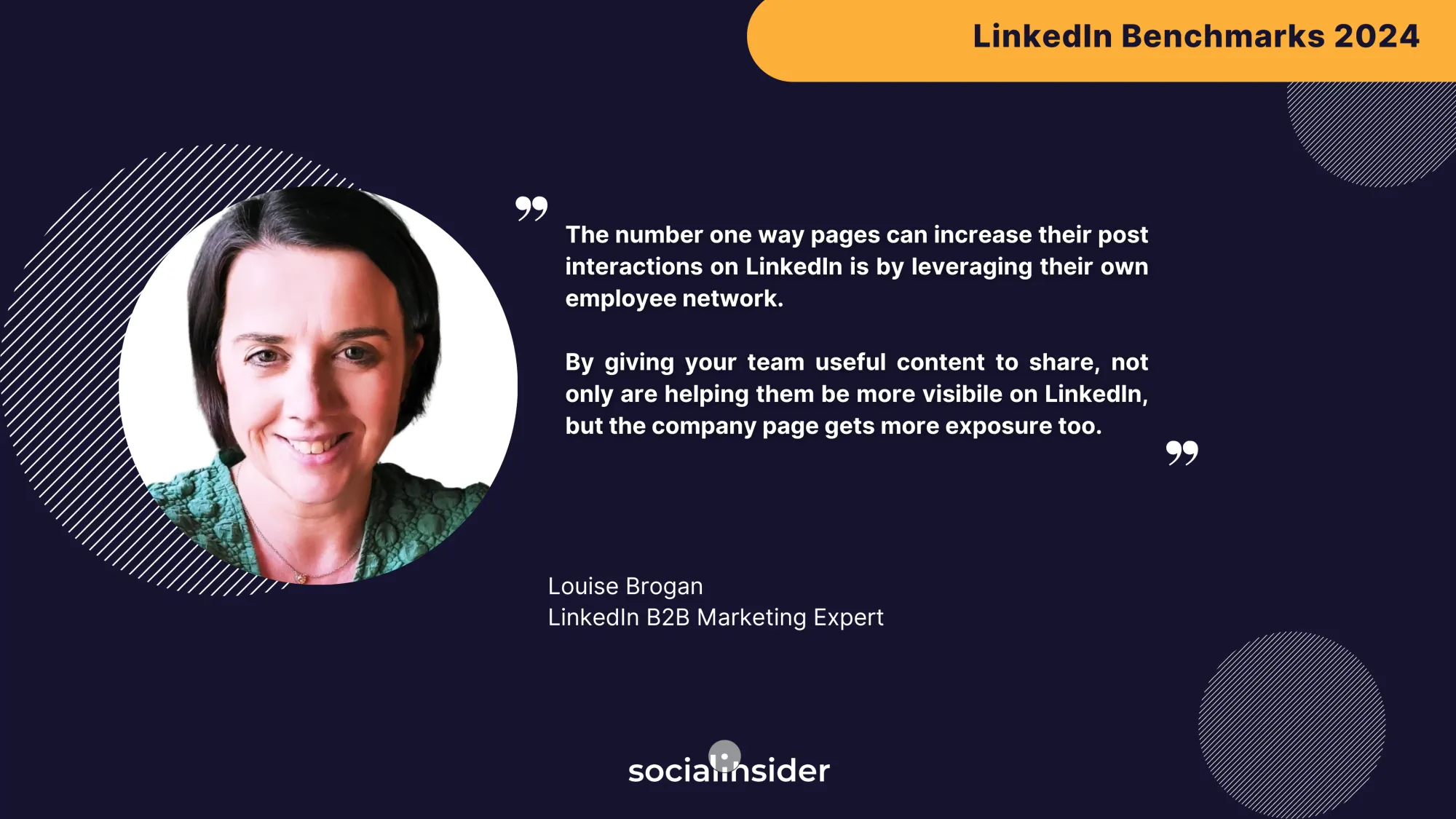 louise brogan quote linkedin benchmarks 2024