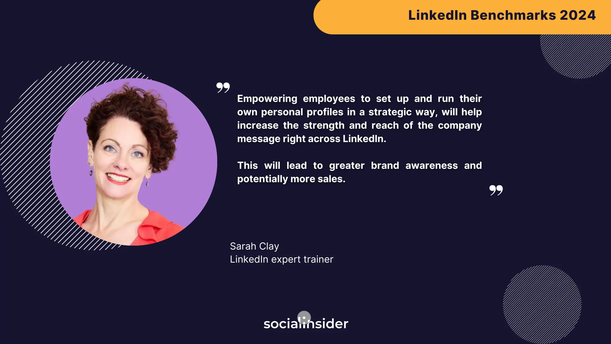 sarah clay quote linkedin benchmarks 2024