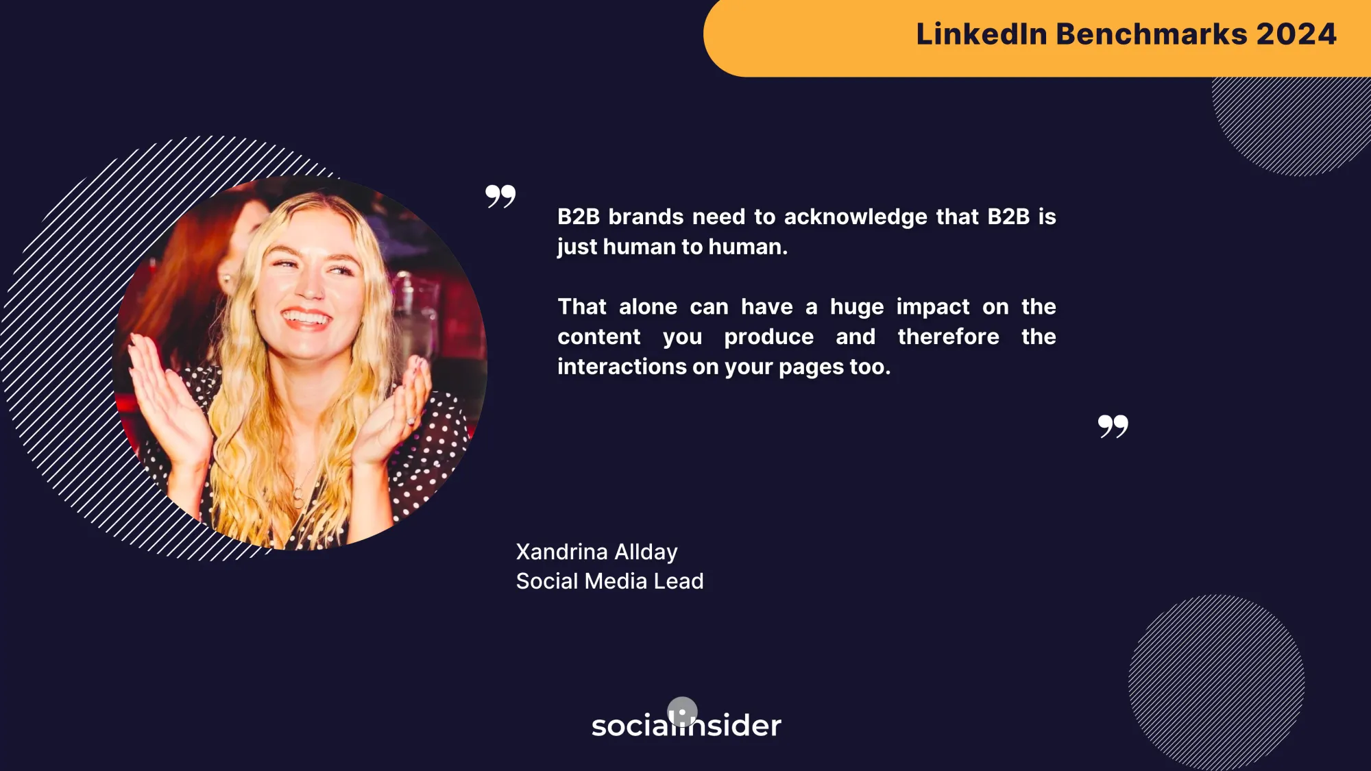 xandrina allday quote linkedin benchmarks