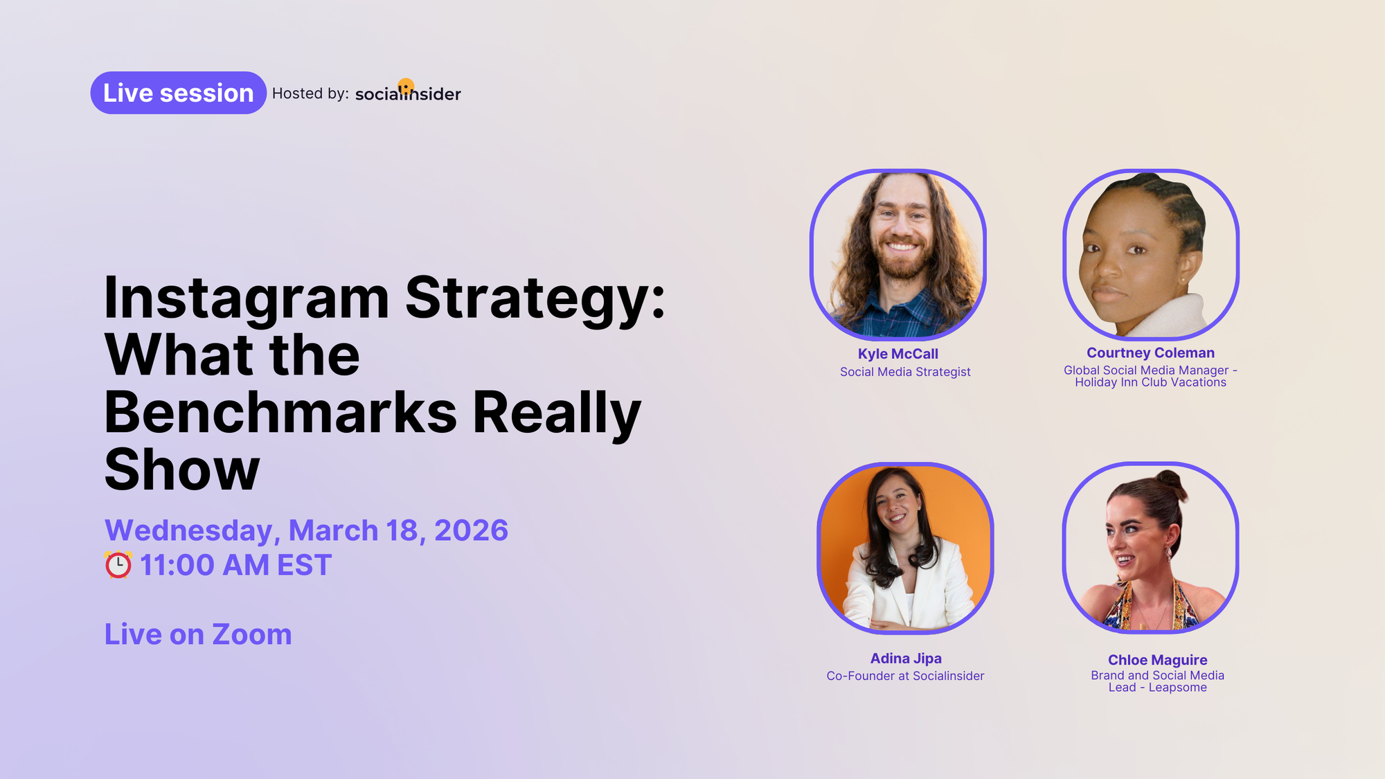 Instagram benchmarks live session