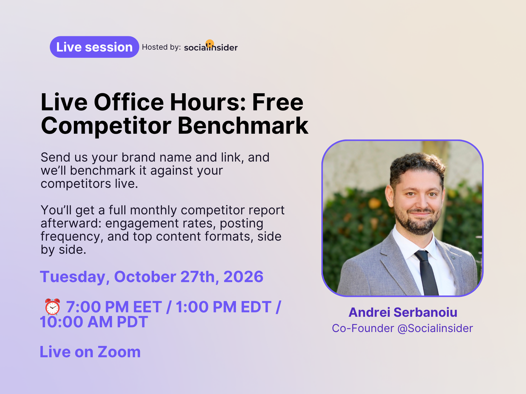 Competitor analysis live
